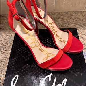 Sam Edelman Red Suede Heels